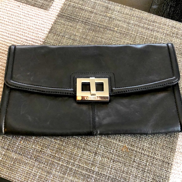 Calvin Klein Leather Clutch - Picture 1 of 7